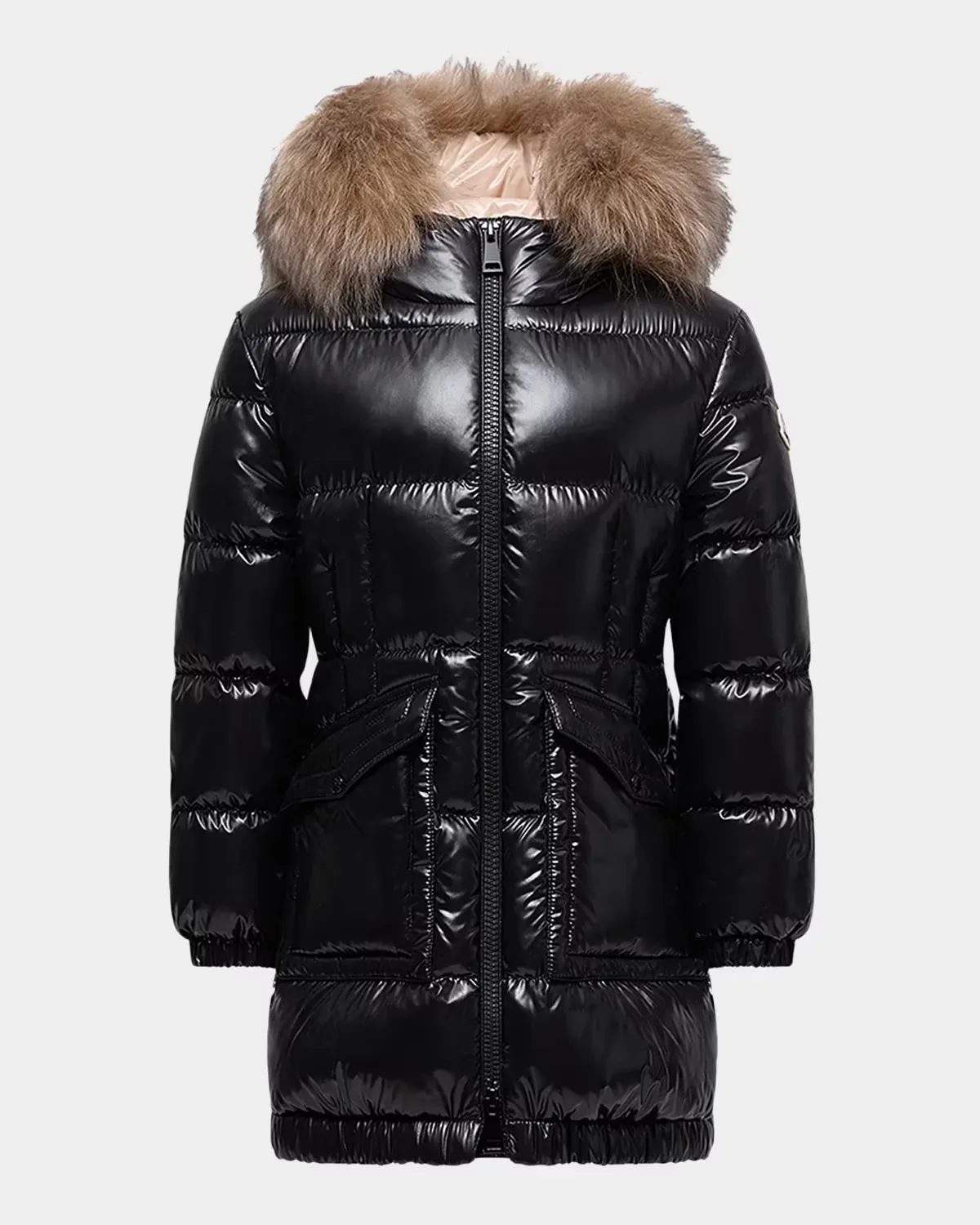 Aruna Shearling-Trimmed Hooded Down Jacket by Moncler