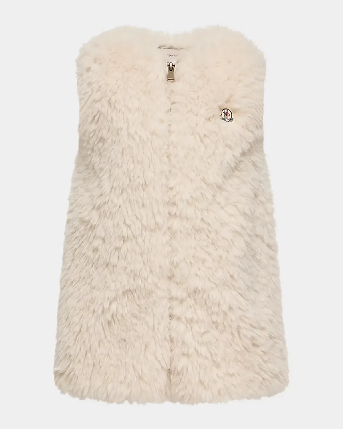 Sleeveless Faux-Fur Mini Dress by Moncler