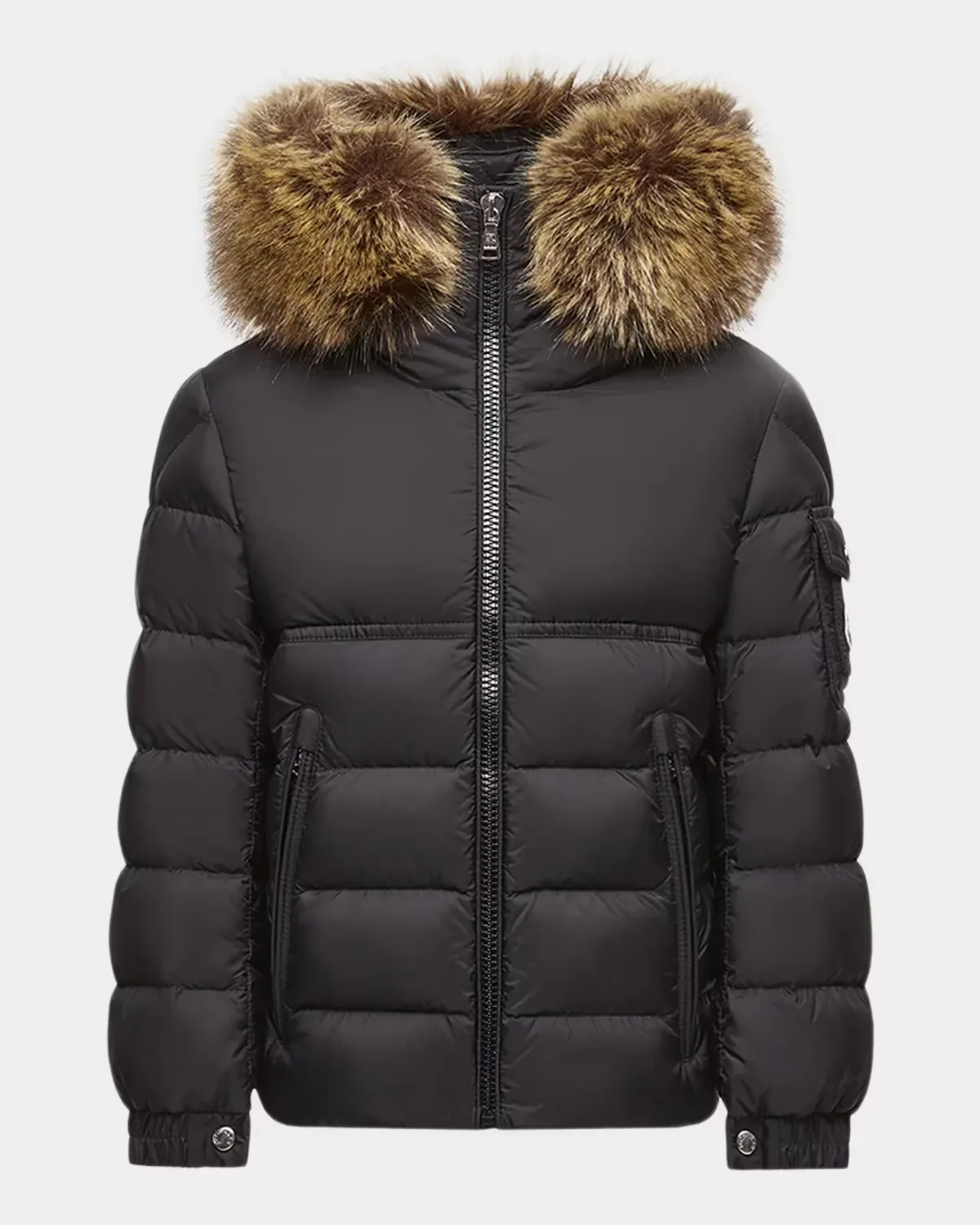 Byronf Hooded Faux Fur-Trimmed Down Jacket by Moncler