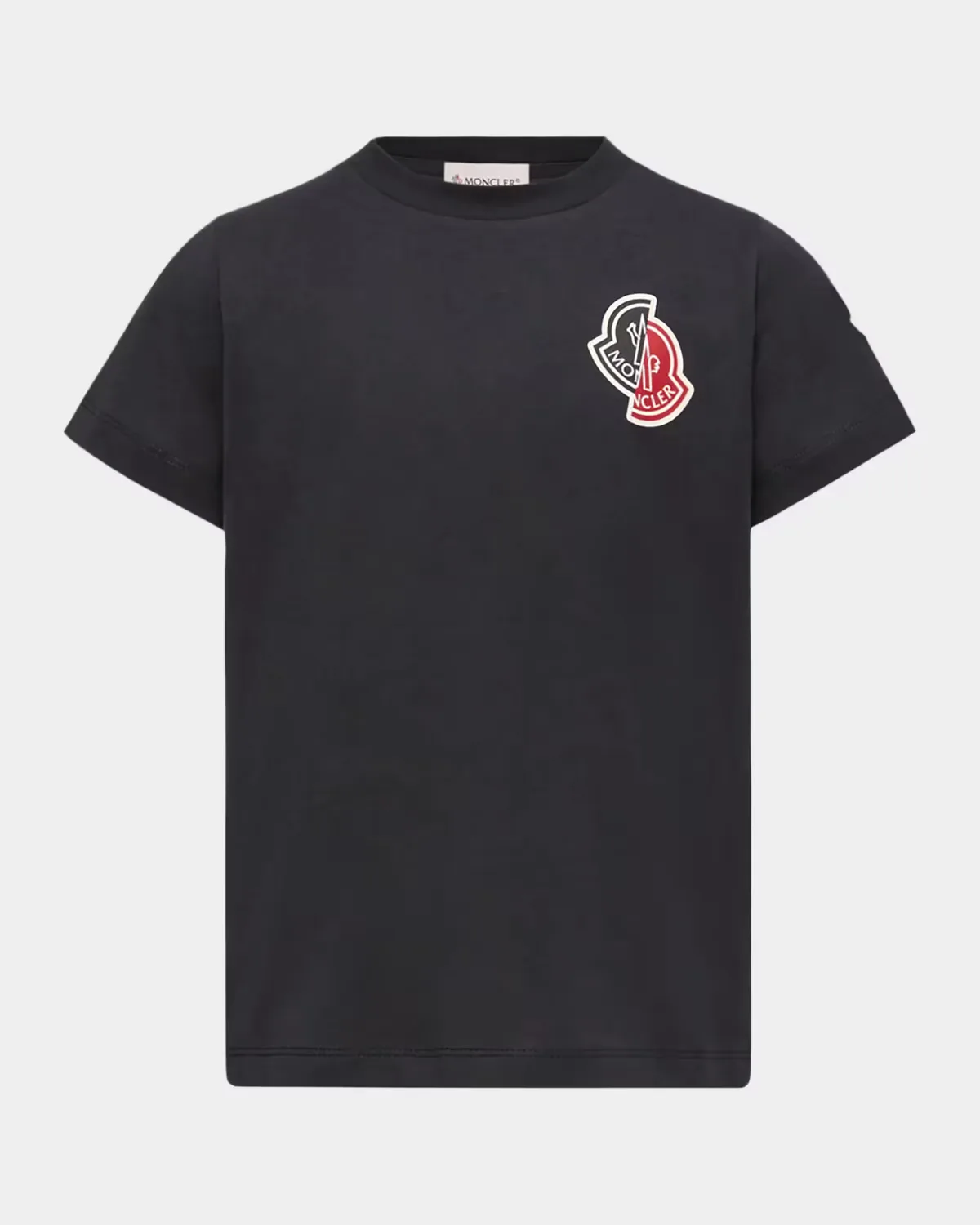Tricolor Logo Patch Short-Sleeve Cotton T-Shirt by Moncler