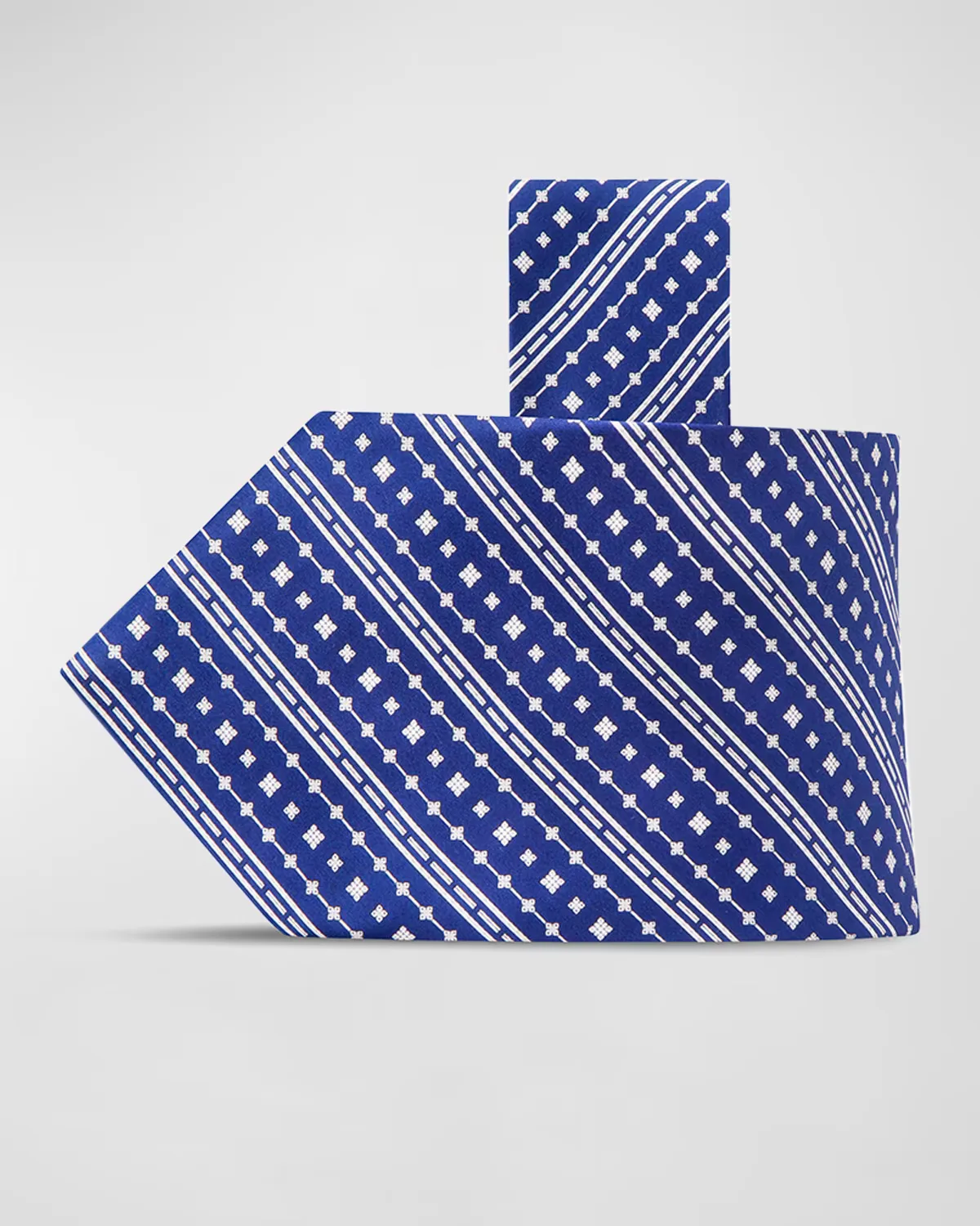 Geometric Stripe-Print Silk Tie by Stefano Ricci