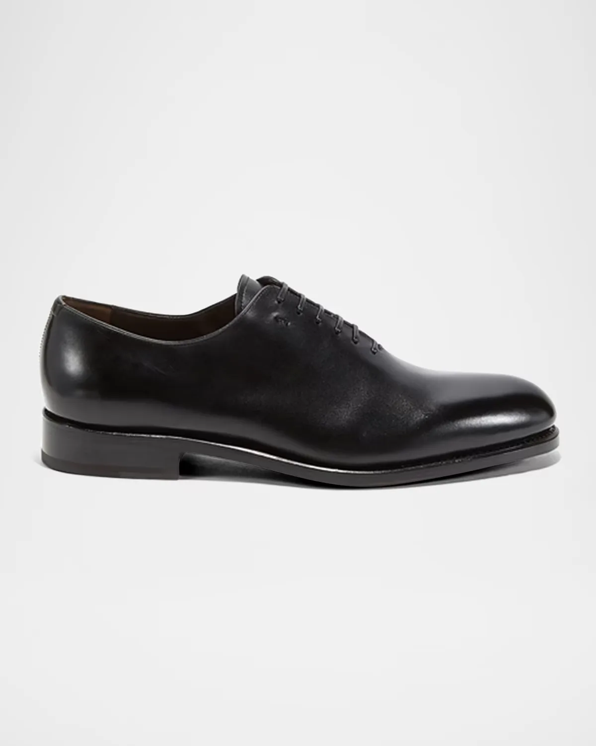 Angiolo Tramezza Whole-Cut Leather Lace-Up Shoes by Ferragamo