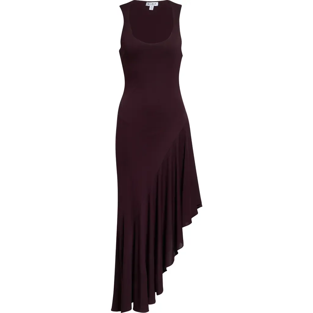 Asymmetric Fluid Jersey Dress by Alaïa