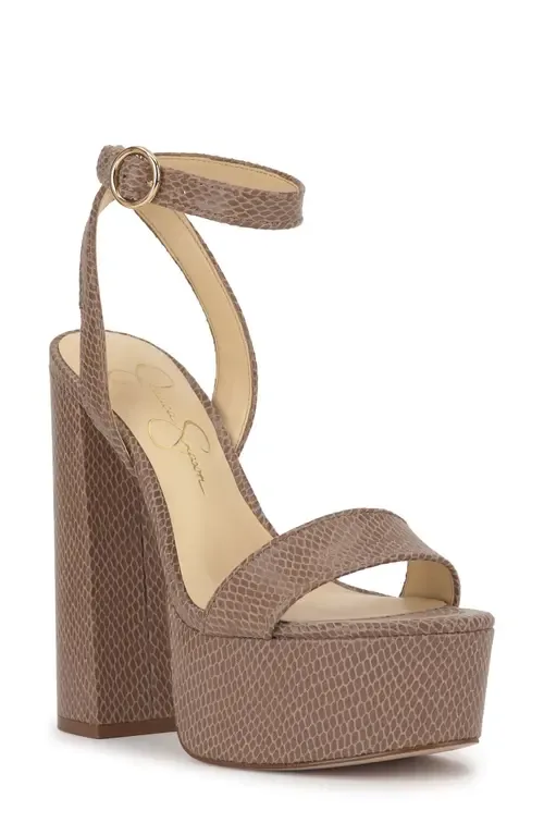 Axtyn Ankle Strap Platform Sandal by Jessica Simpson