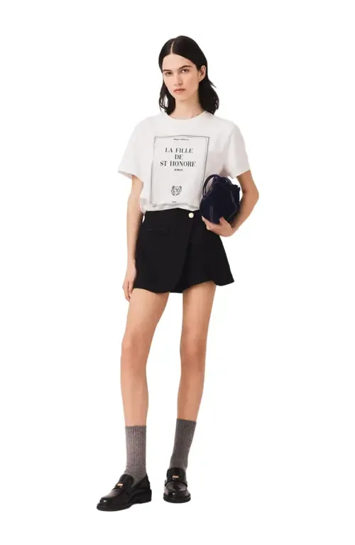 Layered-Effect Suit Shorts by maje