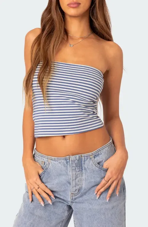 Lilah Stripe Tube Top by EDIKTED