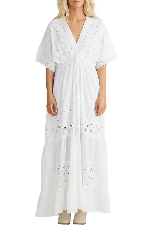 Nora Broderie Anglaise Tiered Maxi Dress by Talisman the Label