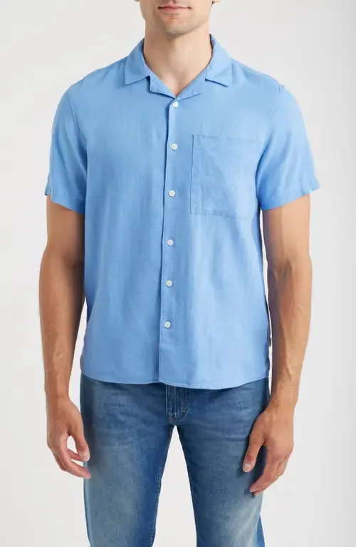 Allan Solid Linen Blend Camp Shirt by !SOLID