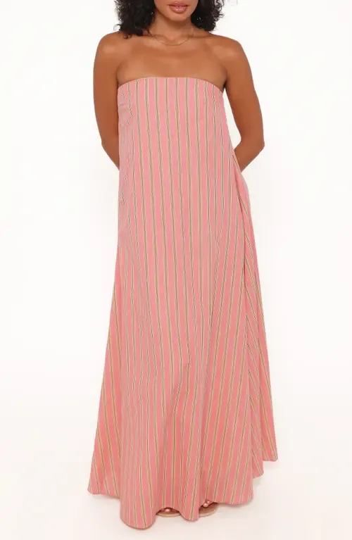 Soph Strapless Cotton Maxi Dress by Petal & Pup
