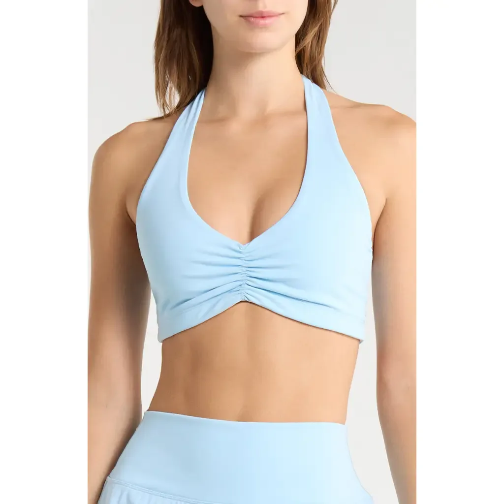 Ruched Halter Sports Bra by Year of Ours