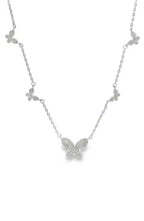 Pavé Butterfly Station Necklace by MacRae & Co.