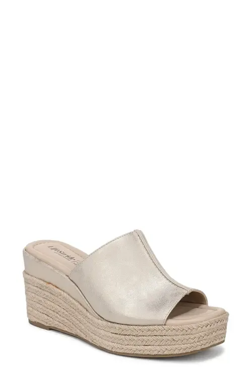 Haute Espadrille Platform Wedge Slide Sandal