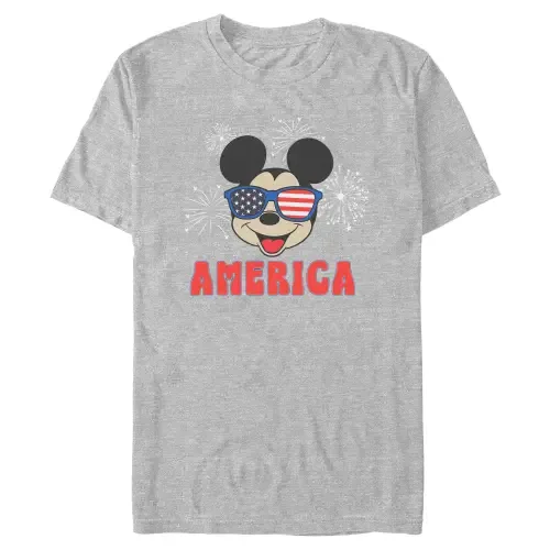 American Sunglasses and Fireworks Short Sleeve Graphic T-Shirt by Mickey & Friends