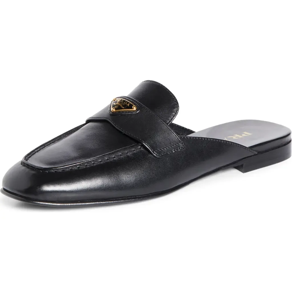 Logo Loafer Mule by Prada
