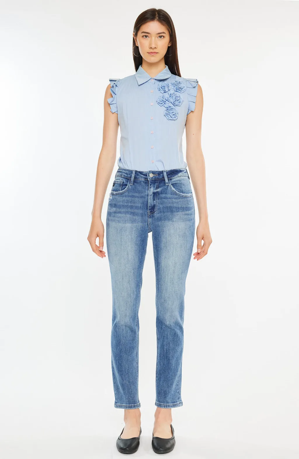 Maddy Essentials High Rise Slim Straight Leg Jeans