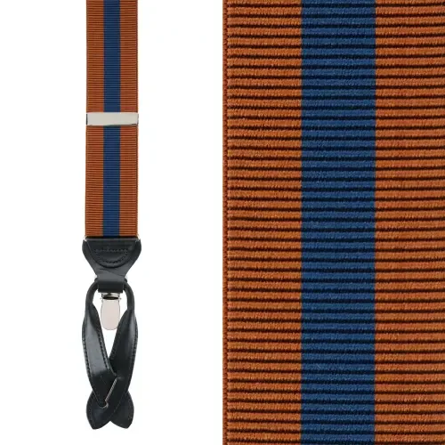 Oliver Stripe 35mm Convertible Suspenders by Trafalgar