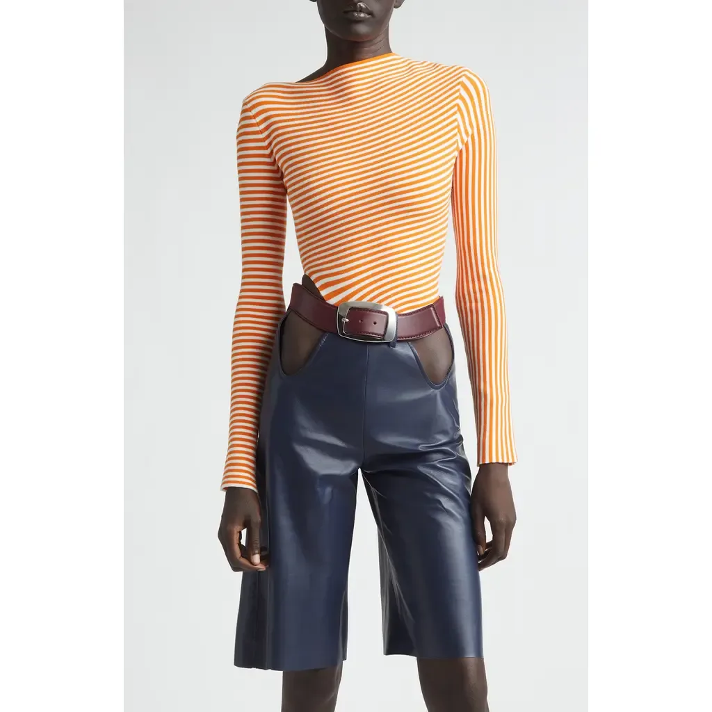 Stripe Long Sleeve Bodysuit by Jean Paul Gaultier