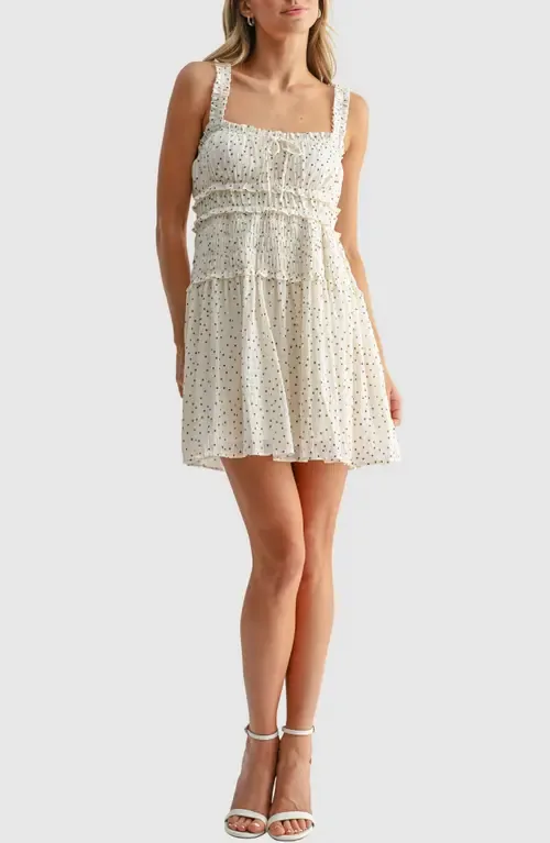 Shirred Fit and Flare Minidress by All in Favor