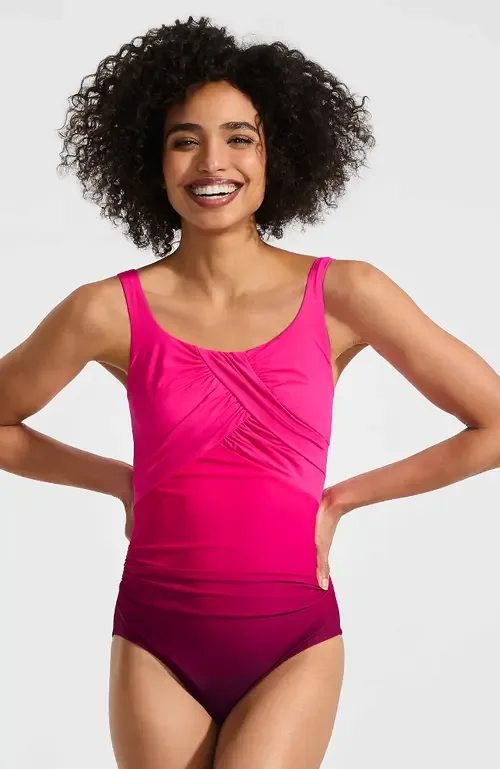 D-Cup New SlenderSuit Carmela Underwire One Piece Swimsuit by Lands' End