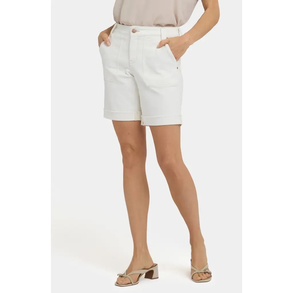 Diana Relaxed Fit Raw Hem Cuffed Denim Shorts by NYDJ