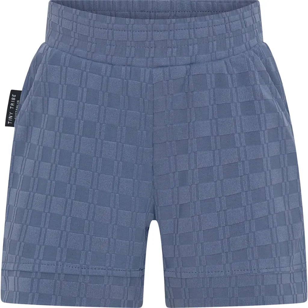 Textured Drawstring Shorts by TINY TRIBE