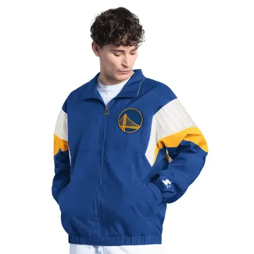 Starter Royal Golden State Warriors Yard Line Full-Zip Jacket by STARTER