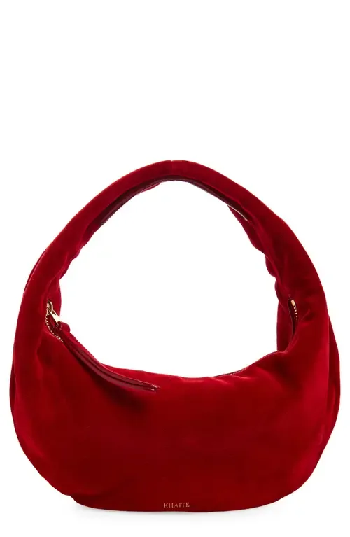 Mini Olivia Suede Hobo Bag by Khaite