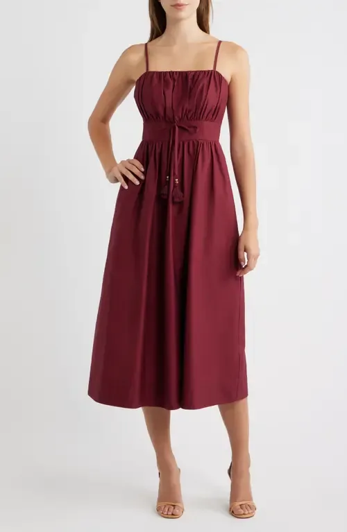 Sleeveless Poplin Midi Dress by Eliza J