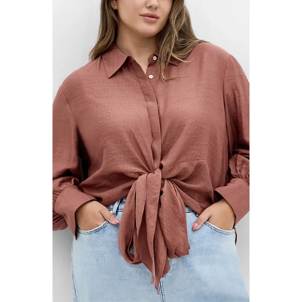 Rosabella Satin Shirt by City Chic