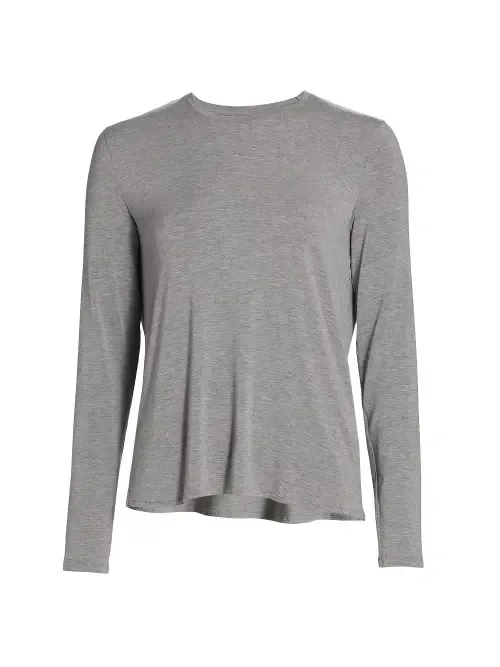 Soft Touch Semi Relaxed Long Sleeve Crewneck T-Shirt