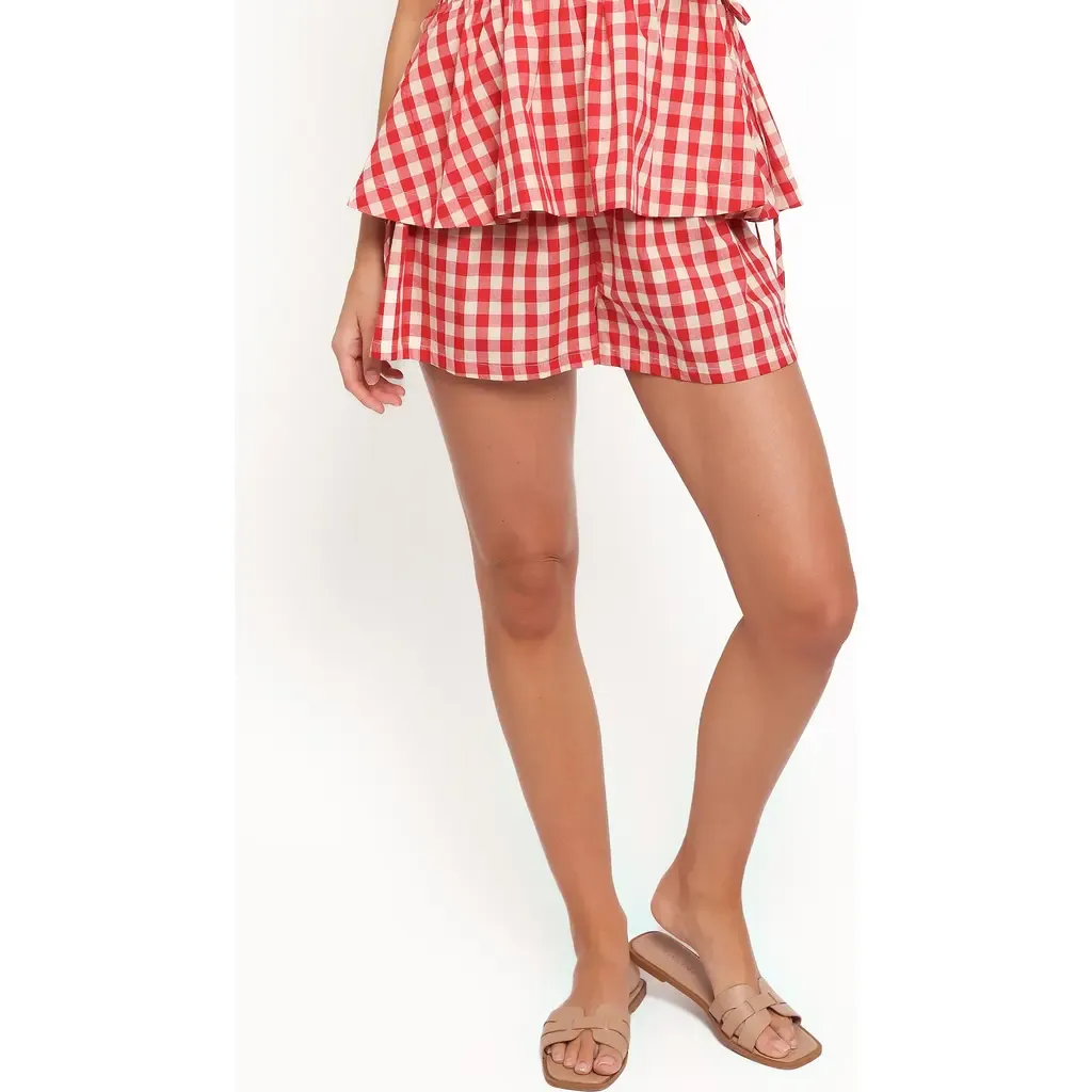 Rory Gingham Cotton Shorts by Petal & Pup