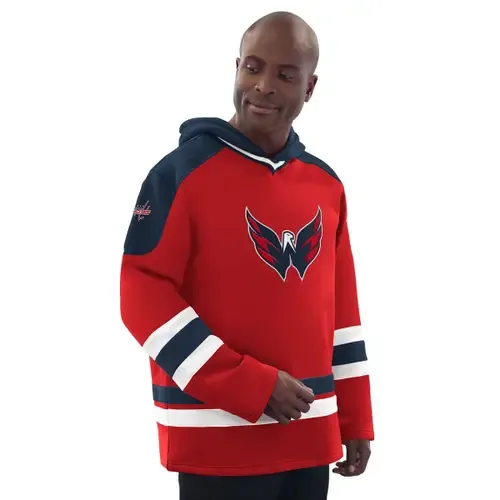 Starter Red/Navy Washington Capitals Hockey Pullover Hoodie by STARTER