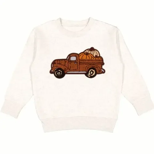 Fall Truck Patch Sweatshirt by Sweet Wink
