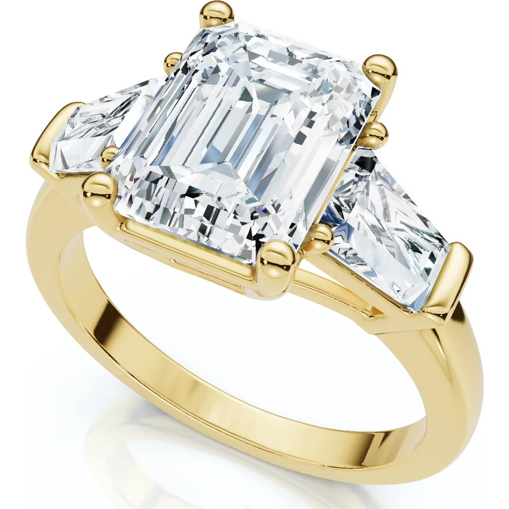Certified 4Ct Randi Emerald Diamond Engagement Ring 14k Gold or PT Lab Grown