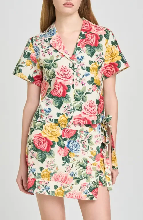 Amelia Short Sleeve Linen Blend Top by WAYF