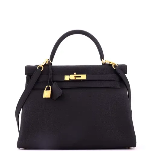 Kelly Handbag Togo with Gold Hardware 32 by Pre-Owned Hermes