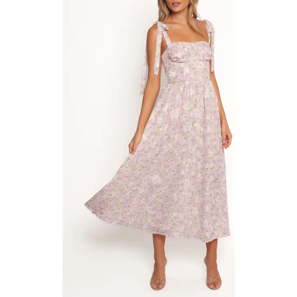 Hayden Floral Mesh Maxi Sundress