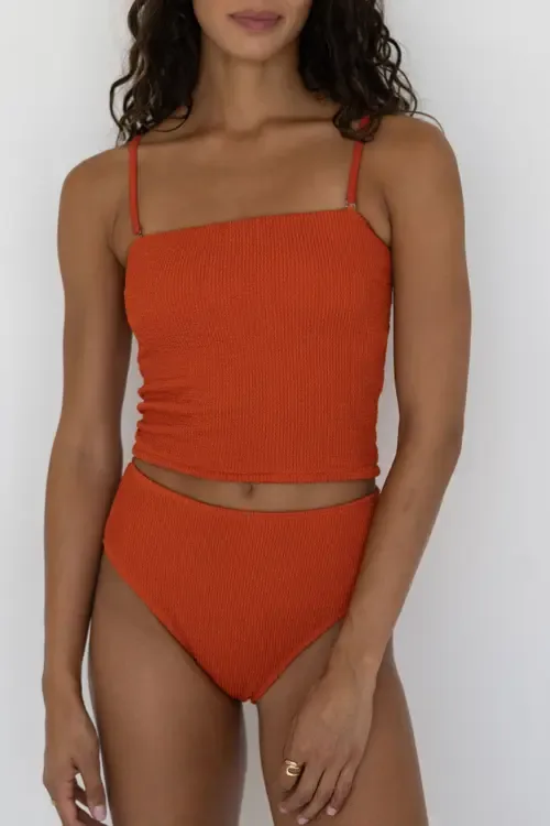 Ginger Strapless Tube Tankini Top by Geode Swimwear