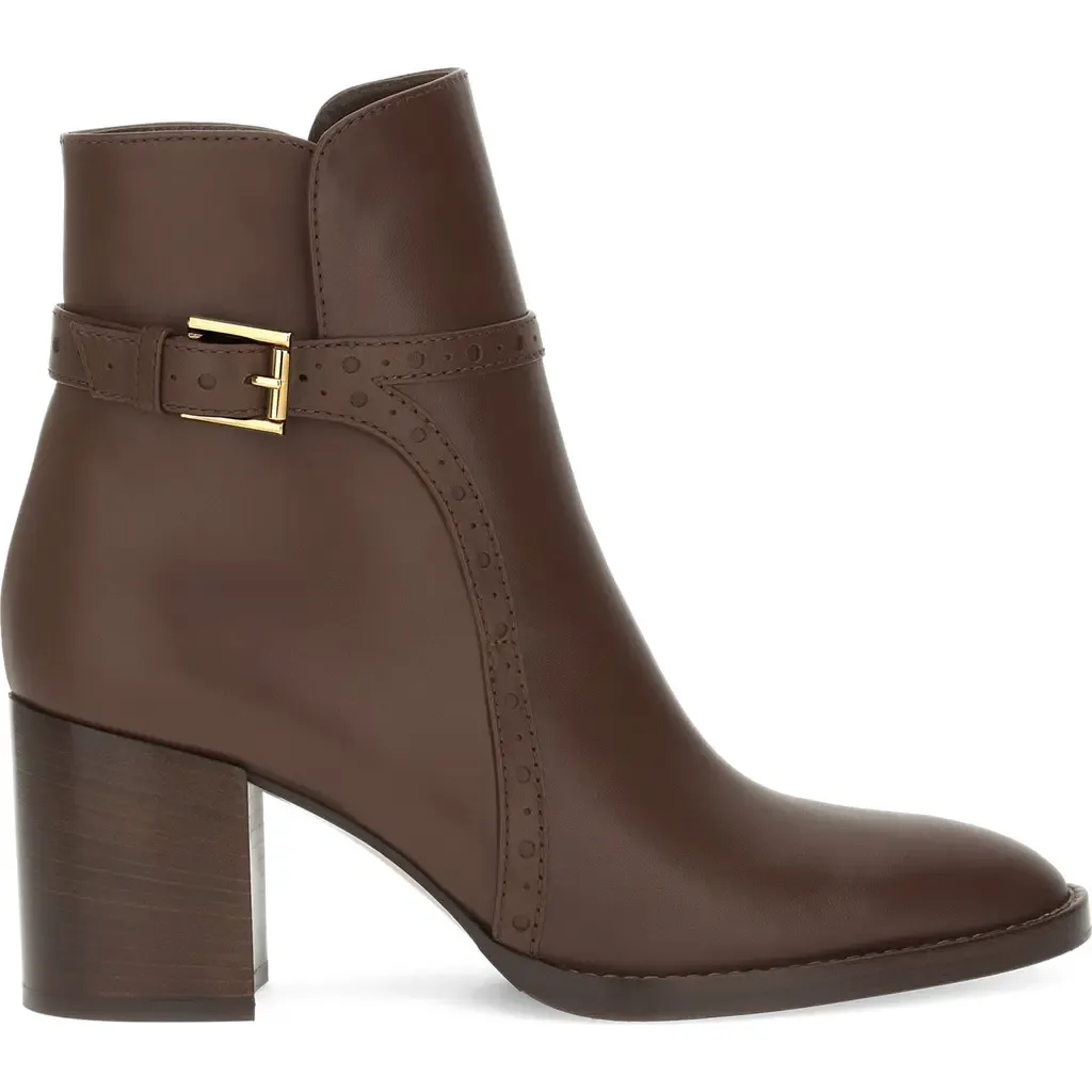 Fes Bootie Booties in Brown Calf Leather by Gianvito Rossi