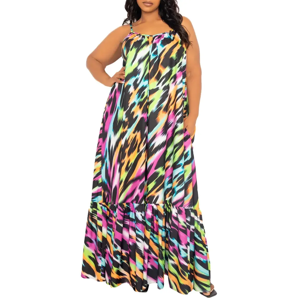 Animal Print Maxi Dress by BUXOM COUTURE