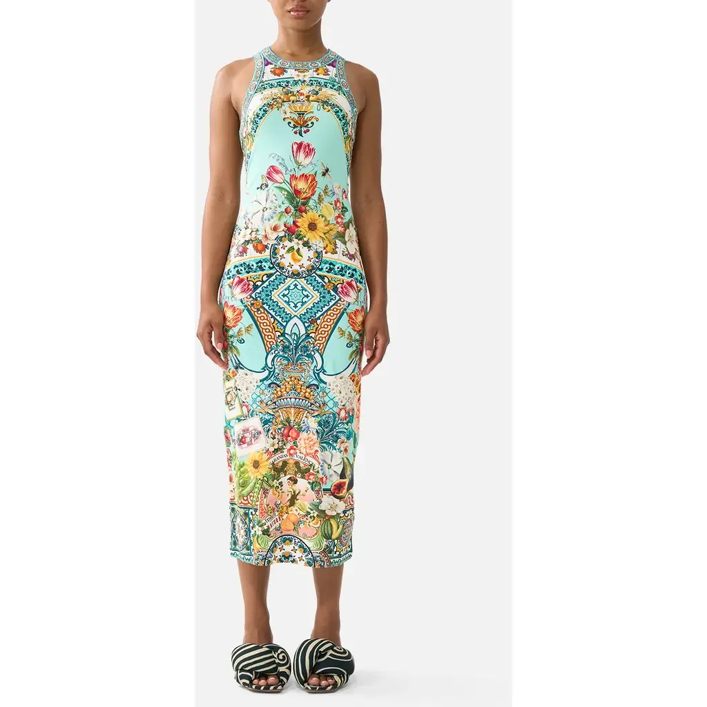 Jersey Tank Dress in Magic of the Mercado by Camilla