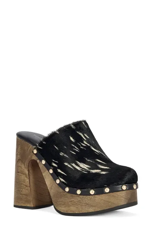 Picard Genuine Calf Hair Platform Clog by AZALEA WANG