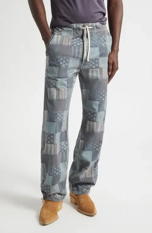 Patchwork Trompe L'oeil Jersey Joggers by Double RL