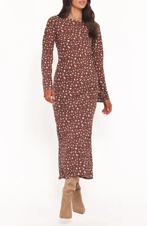 Talitha Open Back Long Sleeve Maxi Dress by Petal & Pup