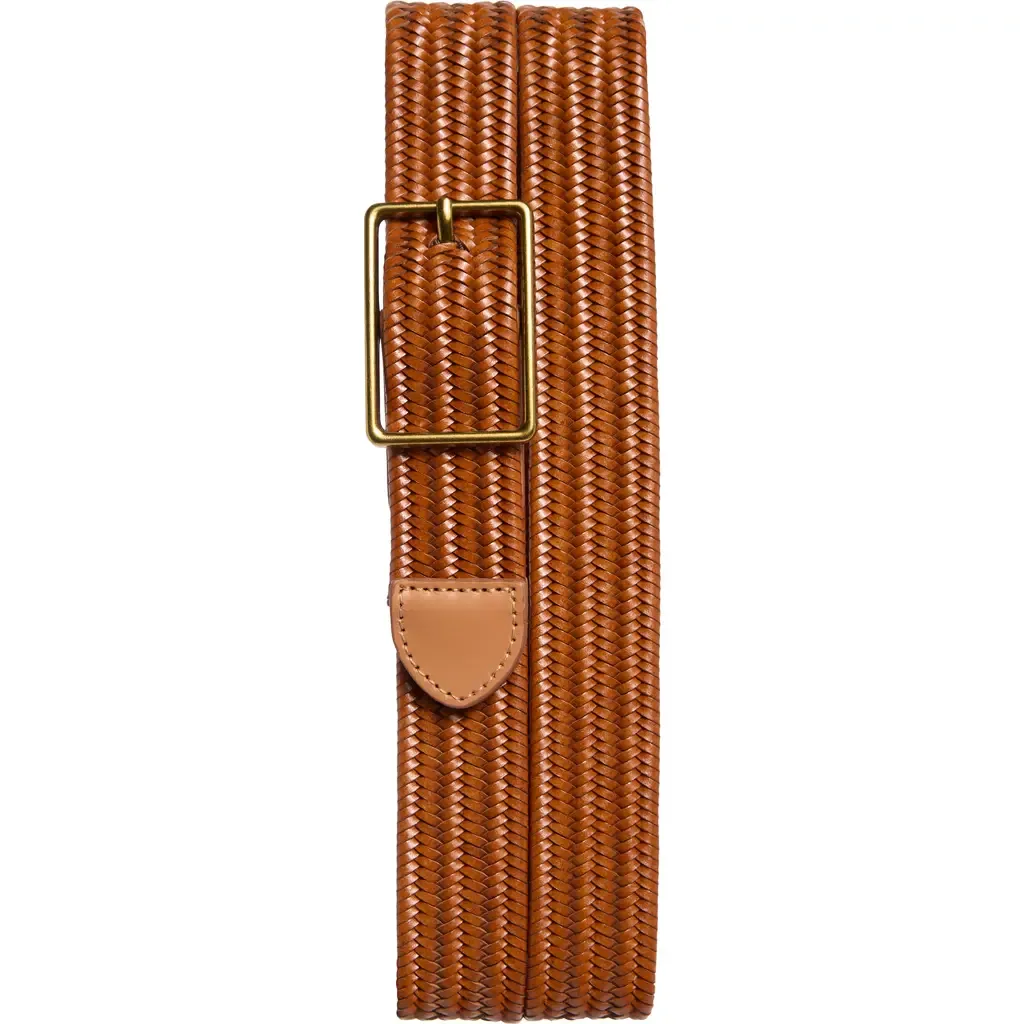 Jesse Woven Stretch Leather Belt by Open Edit