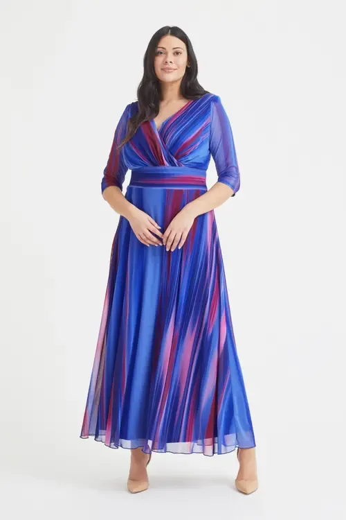 Verity Ikat Print Maxi Gown by Scarlett & Jo