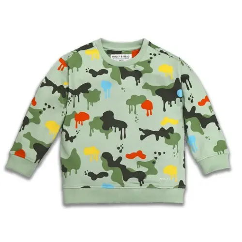 Dinosaur Cotton Crew Neck Sweatshirt by Holly and Beau