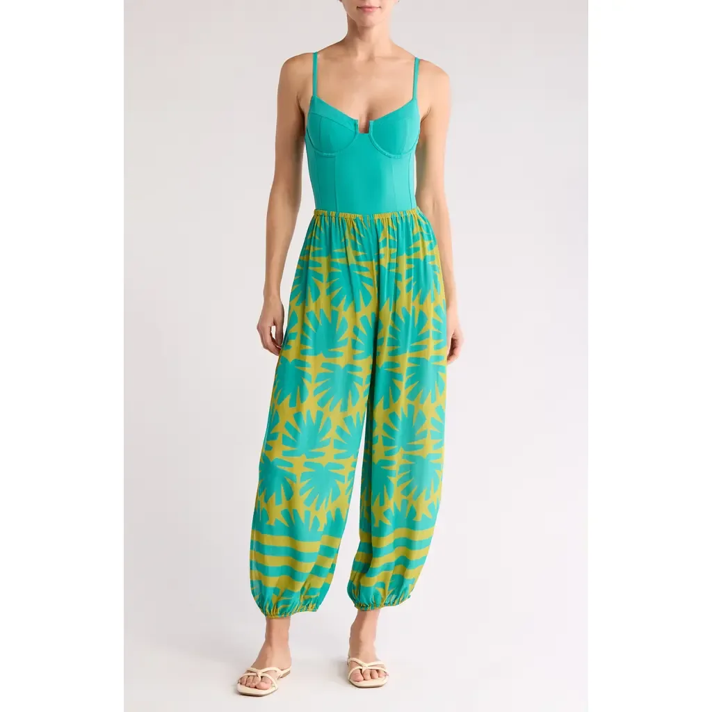 The Lacy Abstract Print Cover-Up Joggers by Solid & Striped