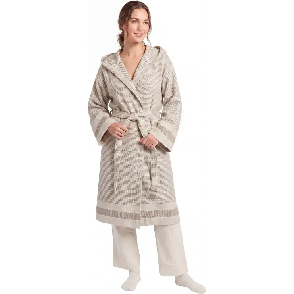 Pixel Turkish Cotton Towel Robe by Oliviera Home
