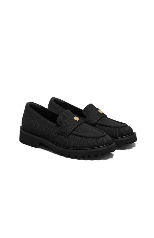 Francesca Round-Toe Platform Chunky Heel Loafers by VIVAIA